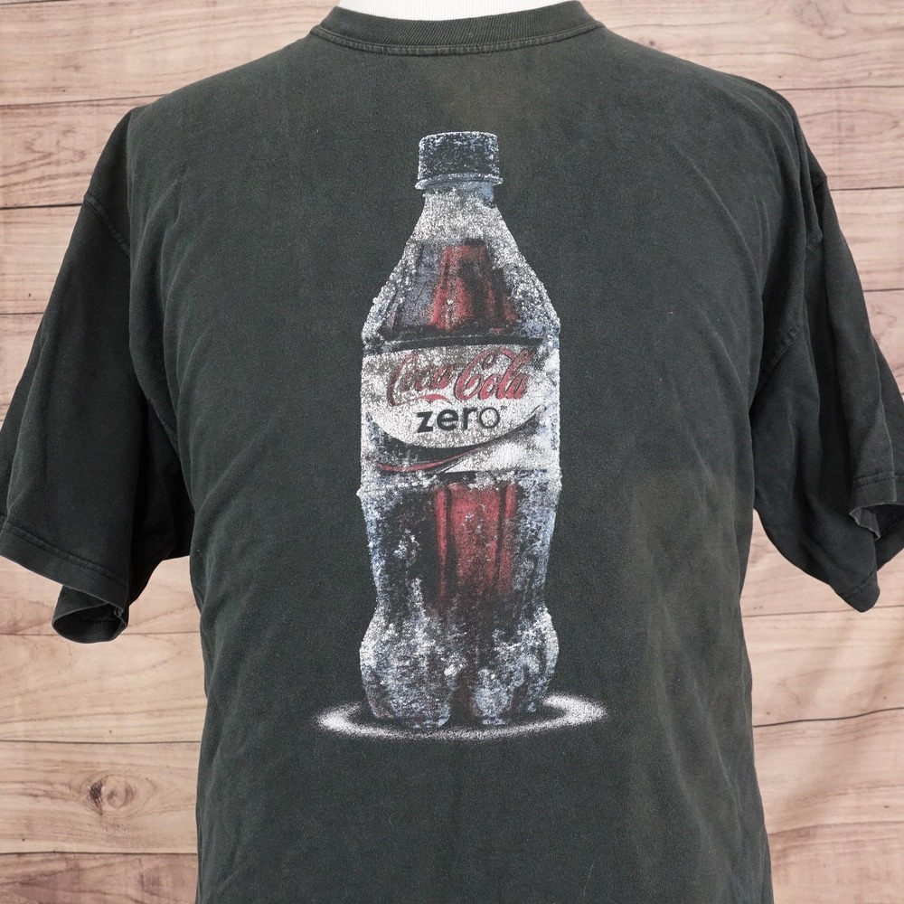 Coca-Cola Zero Shirt Mens XL Black Graphic Everybody Chill Double Sided Tee